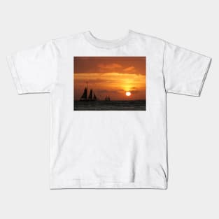 Sunset Sail in Key West Kids T-Shirt